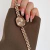Simple, Niche, High Aesthetic, Artistic, Versatile Oval-Shaped Female Fashionable Quartz Clock Wristwatches