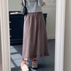 New ArrivAls Open Run Women Check Frill Long A Line Skirt