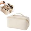 Portable Travel Cosmetic Bag PU Leather Makeup Bag Large Capacity Cosmetic Bag Organizer Toiletry Bags with Handle and