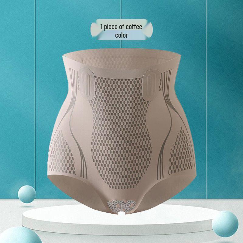 Seamless High-Waisted Tummy Control Panties: Shrink Belly, Butt Lift, Waist Cincher, Postpartum Shaping, Body Sculpting, Slimming. XL коричневый