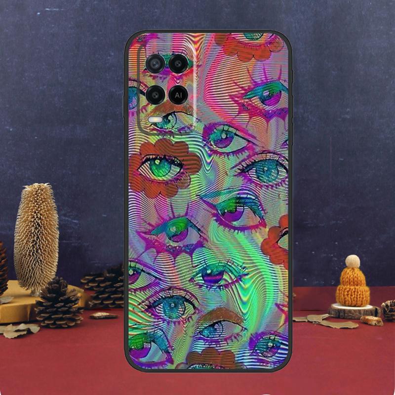 Eye Illustration Case For Oppo A94 A74 A54 A15 A17 A57 A6 A5 Pro A16 A76 A96 A40 A60 A80 A18 A38 A58 A78 A98