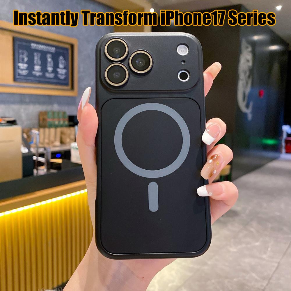 Instant Change To 17 Pro Max Magnetic 2in1 Case For For Iphone 17 Air 16 15 14 13 12 Pro Max 11 for Charging TPU Matte Cover