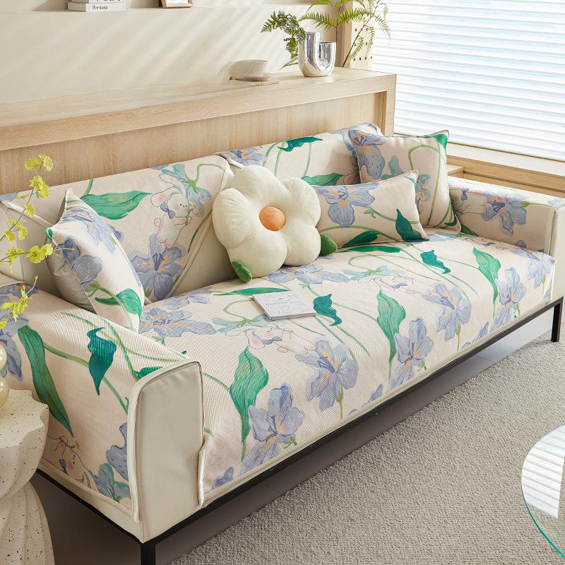 Summer Sofa Cushion Summer Mat Sofa Cover Dust Cover Summer Cool Non-Slip Living Room Sofa Cover Towel