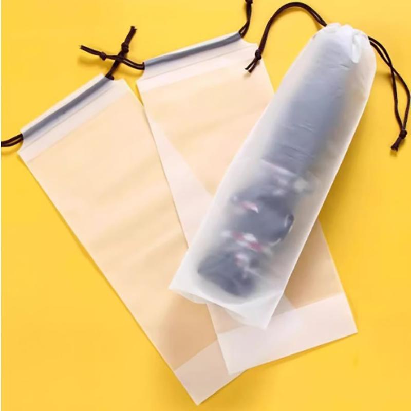 Folding Umbrella Storage Bag with Hanging Loop Waterproof Pocket 10/30/50PCS for Bathroom Entryway Car Storage