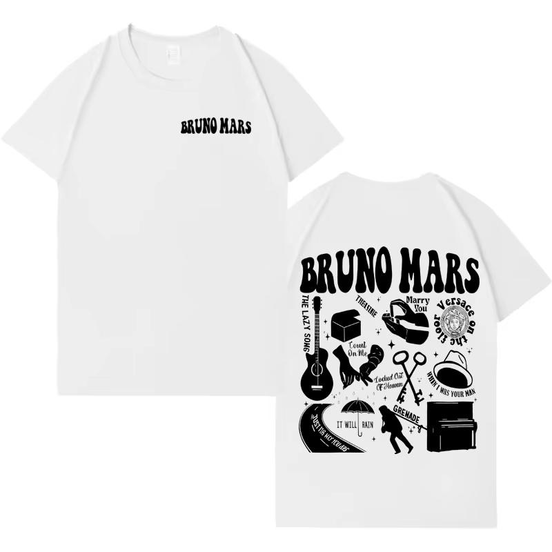 Singer Bruno Mars Tshirt Hip Hop Hipster 2026 Spring Summer New Men Women Aesthetic Casual Tshirt Fashion Gothic Short Sleeve