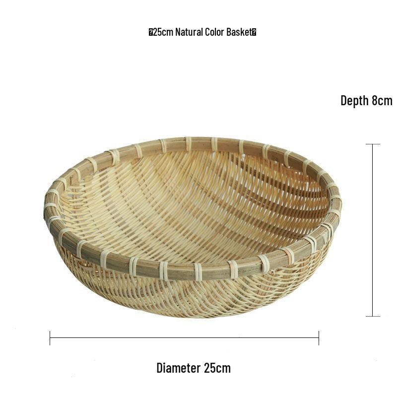 Household Bamboo and Rattan Steamed Bun and Egg Basket Set