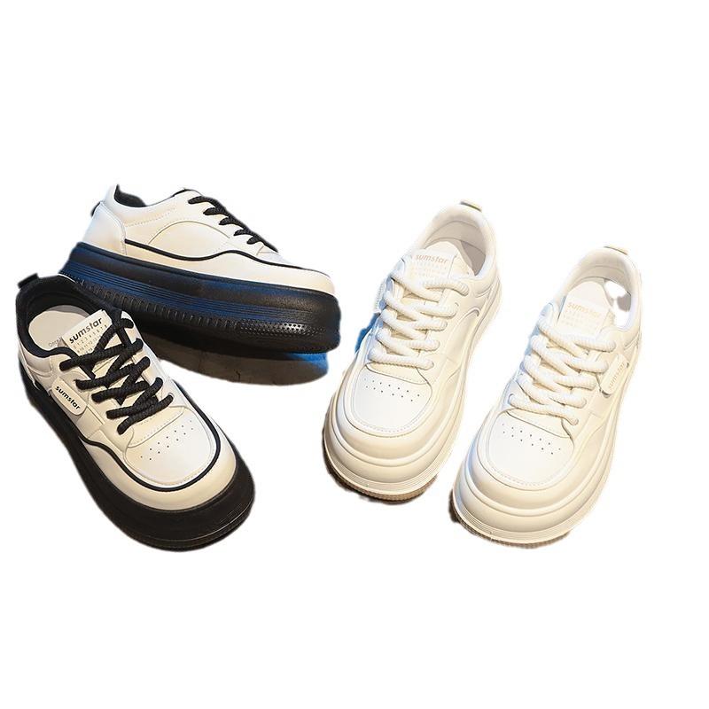 Fleece-Lined White Shoes Women's Winter Platform Shoes Western Style All-Matching Leisure Platform Cotton Shoes Thickened Women's Shoes