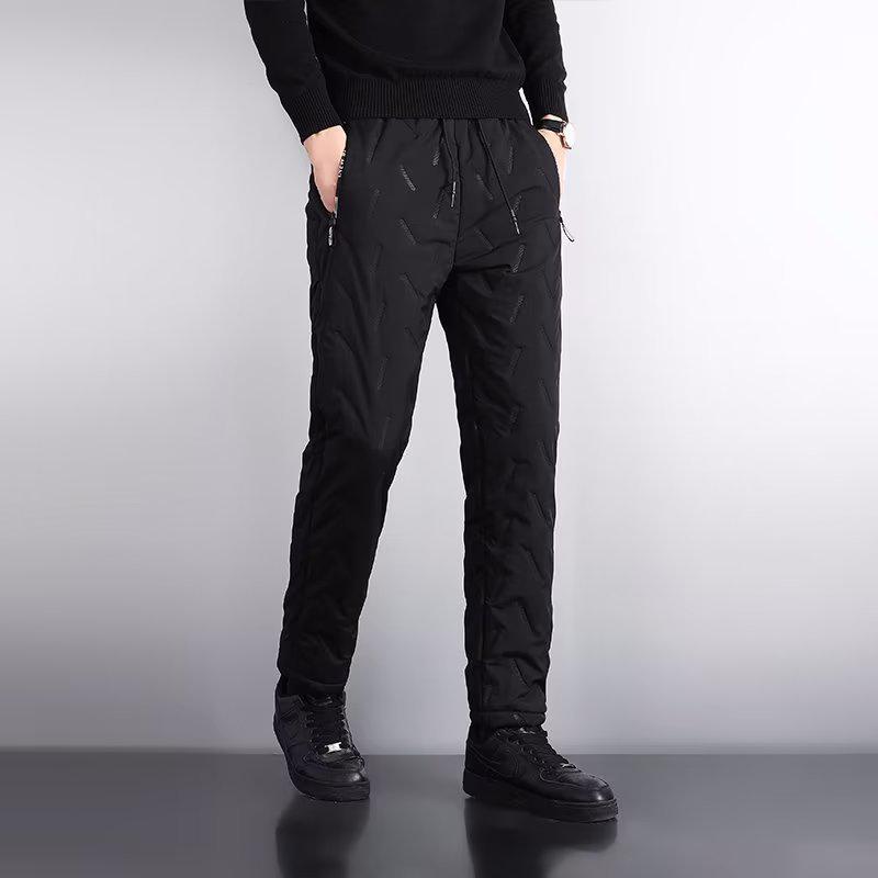 Men's Winter Lambskin Plus Velvet Waterproof Warm Outdoor Trousers