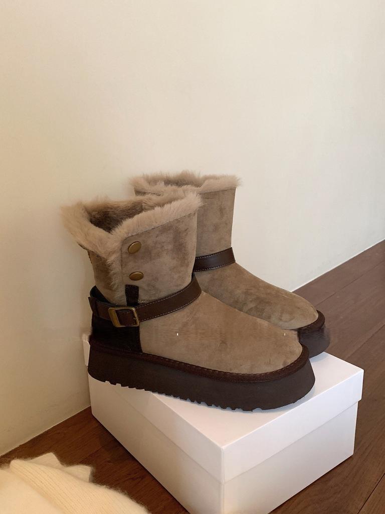Warm value king~ heightening snow boots thick-soled velvet cotton shoes women's shoes winter