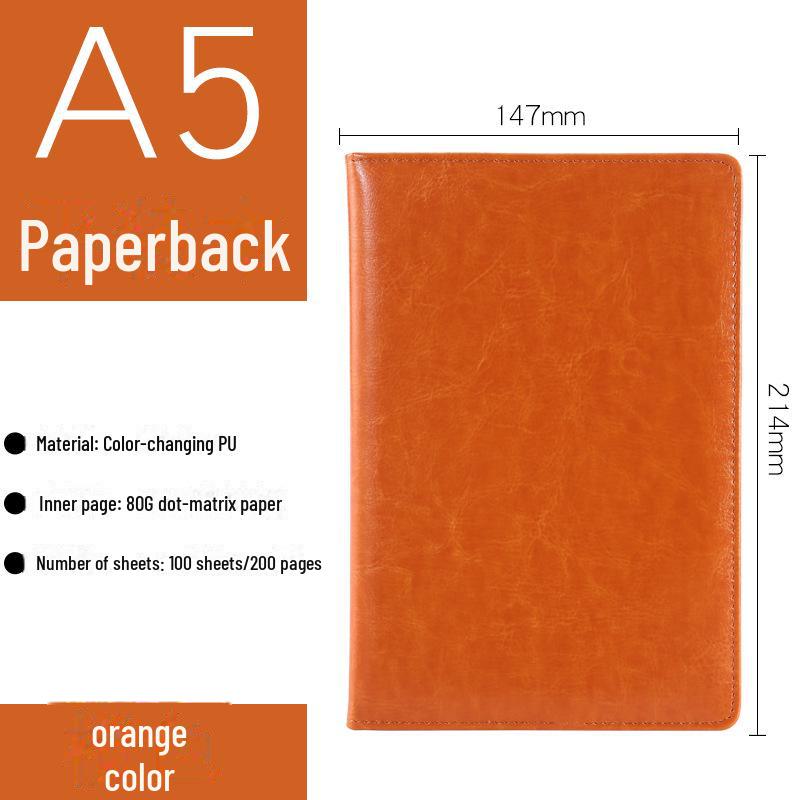 Premium Business Leather Notebook Gift Set with Custom Logo, A5/B5 Sizes, Thick Conference Notepad