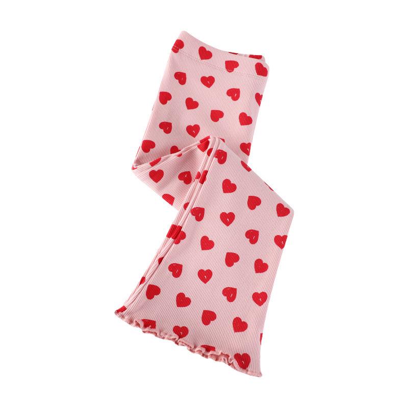 2026 Autumn Girls' Flared Pants & Matching Leggings Set - European and American Style
