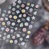 5D Deep Sea Fish Nail Art Stickers Shimmery Bubble Colorful Marine Life Nail Decals Ocean Self Adhesive Manicure Decal