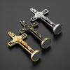 Modisches Auto-Ornament Metall Jesus Holzkreuz Kruzifix Auto-Innenraum Armaturenbrett Dekoration Christliche Jesus-Ornamente Zubehör