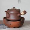 Large Capacity Old Rock Teapot for Boiling White Tea & Pu-erh, Coarse Clay Kettle for Electric Ceramic Stove.