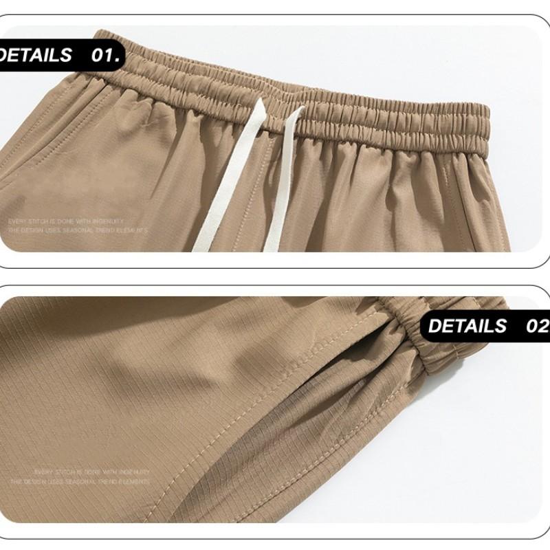 Neue Sommer Sporthose Herren Locker Eisseidenhose Jugend Weitbein Freizeithose