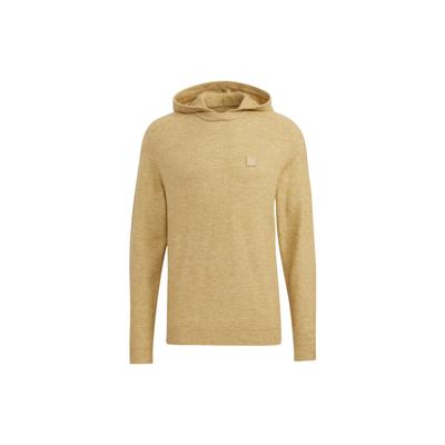 GT Wool Hoodie With Embroidered Logo Patch Men Sweatshirts Khaki HG3263