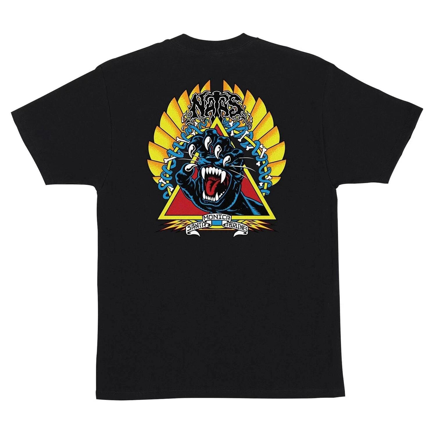 SANTA CRUZ NATAS SCREAMING PANTHER  S/S T-Shirt - Black - Small - NWT 120