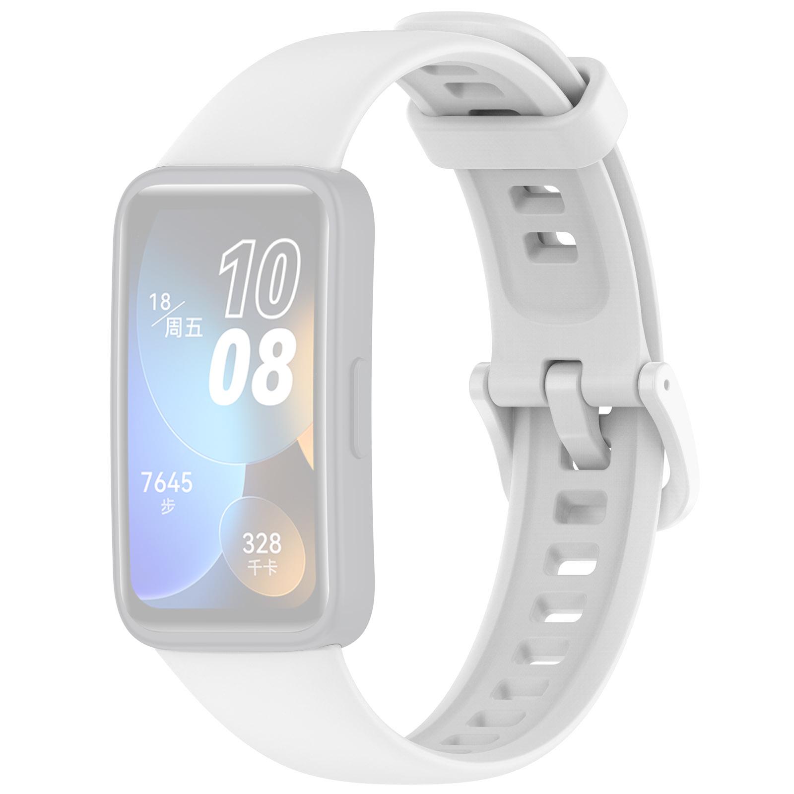 

Силіконовий ремінець для годинника для Huawei Band 10 NFC/10/9 NFC/9/8 NFC/8 Глянцевий Замінний Ремінець White