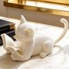 Cute Desktop Cat Decorations Creative Decorative Cat Statues Reading Cat Ornament  Bedroom Decor