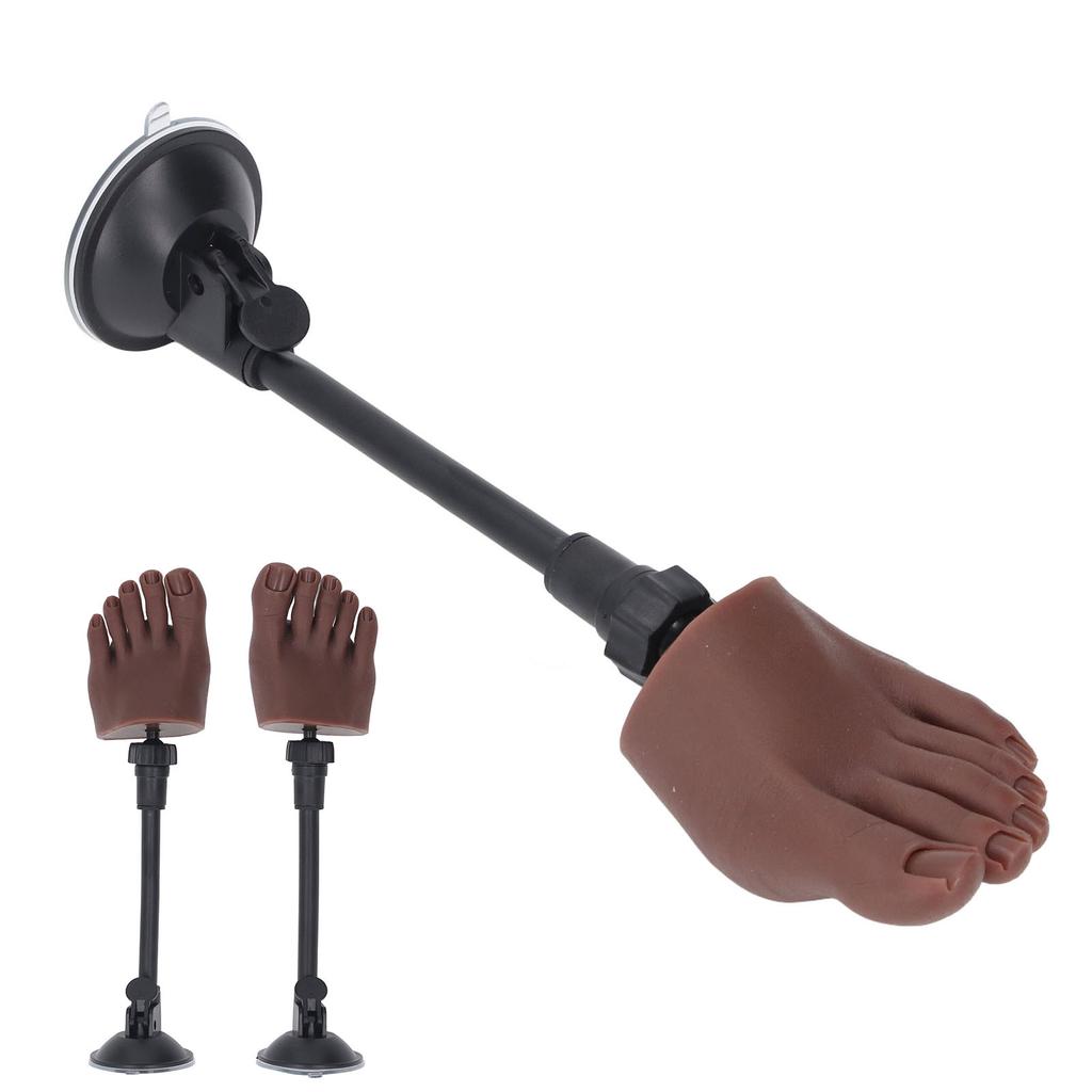 Nail Practice Foot Mannequin with Stand Flexible Bendable Lifelike Soft Silicone Practice Foot for M