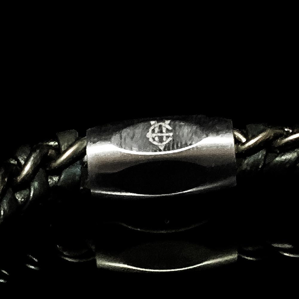 Eightvolume Ev Leather Chain Bracelet 010 (Black & Dark Nickel)