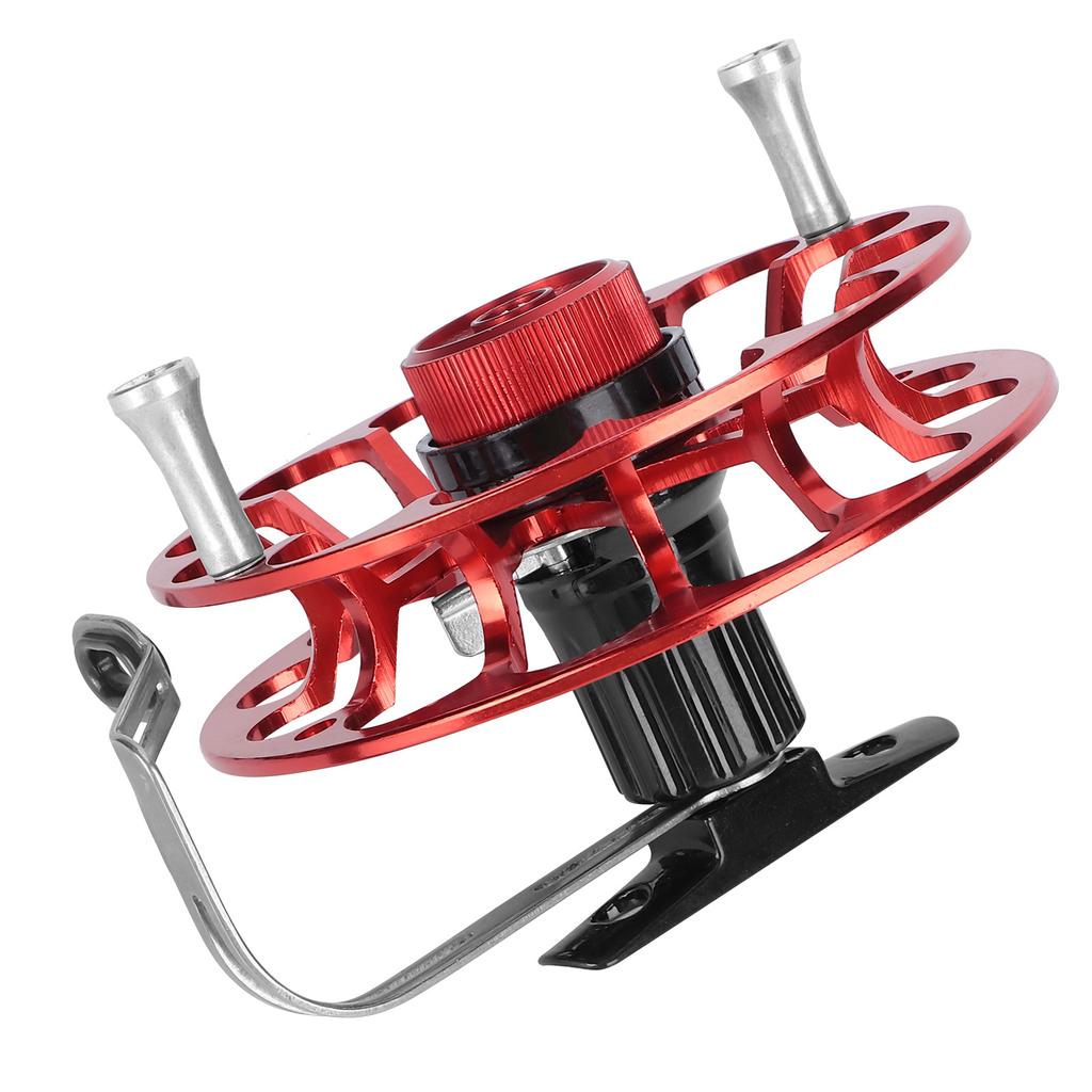 Fishing Gear Fishing Reel Portable Multifunction Allmetal Spinning Wind Fire Wheel(Red )