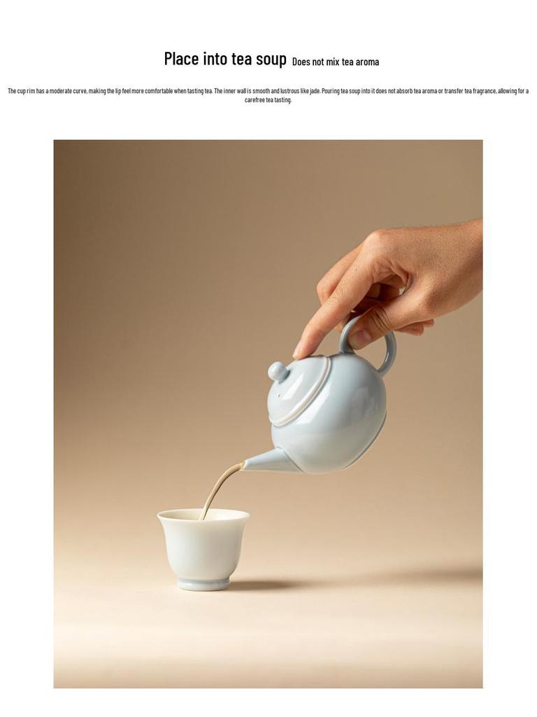 Women's Boutique Colored Glaze Ink Teacup Set: Ceramic Kung Fu Tea Tasting Cup for Guests