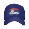 Personalizované Srbsko Flag Baseballová čepice Ženy Unisex Prodyšný Srbský Hrdý táta Klobouk Sportovní Snapback Čepice Sluneční čepice