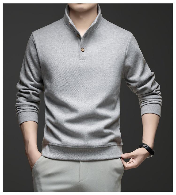 2025 Men's Fleece-Lined Sweatshirt: Cozy, Warm, Loose Fit, Long Sleeves - Ideal Base Layer for Autumn and Winter