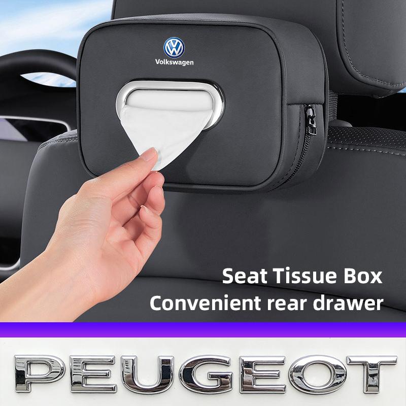 High-Capacity Car Interior Tissue Box Kleenex Storage Bag Valve Cap For VW Golf Amarok T5 Phaeton Teramont ID3 Tiguan T-Cross Pa Zl3