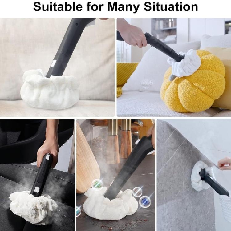 6Pcs Multipurpose Microfiber Steams Cleaner Cloths Washable Double Layer Bonnets Compatibles with Handheld Cleaners