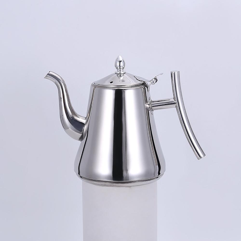 1.0L/1.5L/2.0L Thickened Stainless Steel Teapot Hotel Restaurant Household Induction Cooking Flower Tea Pot