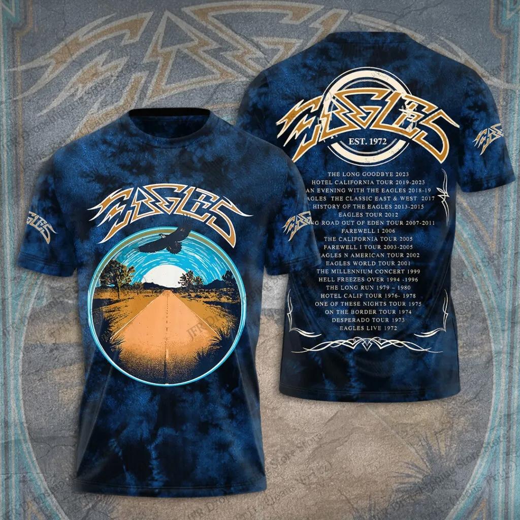 New Retro Rock Eagles Band 3d Print T-shirt Men Women Fashion Hip Hop Casual Short Sleeve Tops Tees Kids Tshirt Album Clothing