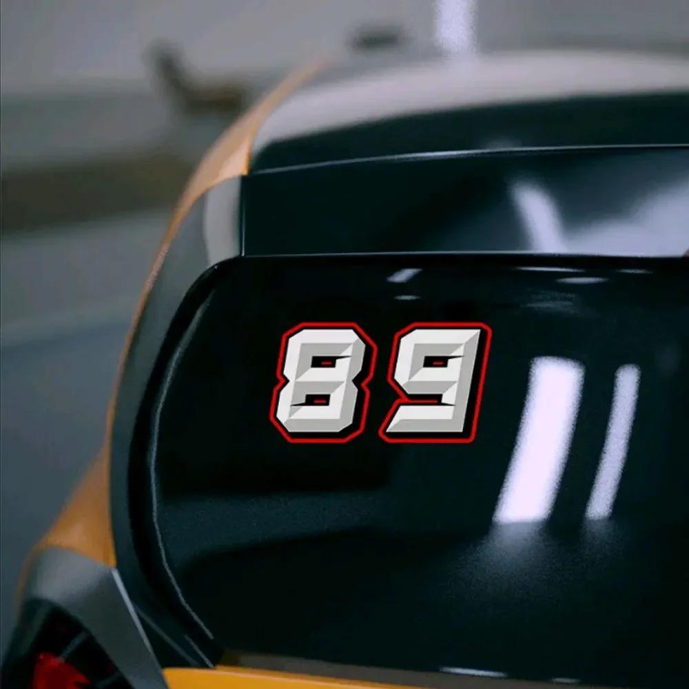 1pc Motorcycle 0-9 Number Styling Decorative Sticker Motorcycle Body Racing Badge Decal Universal Motorbike Decor Accessories