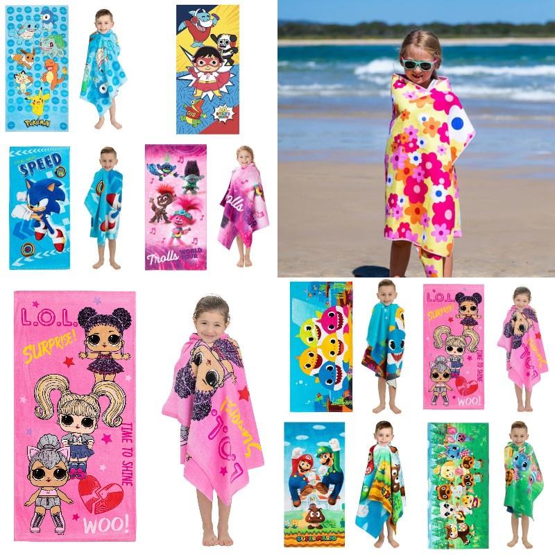 Boys Girls Pokemon Bath Towels Microfiber Beach Pool Swim Towel