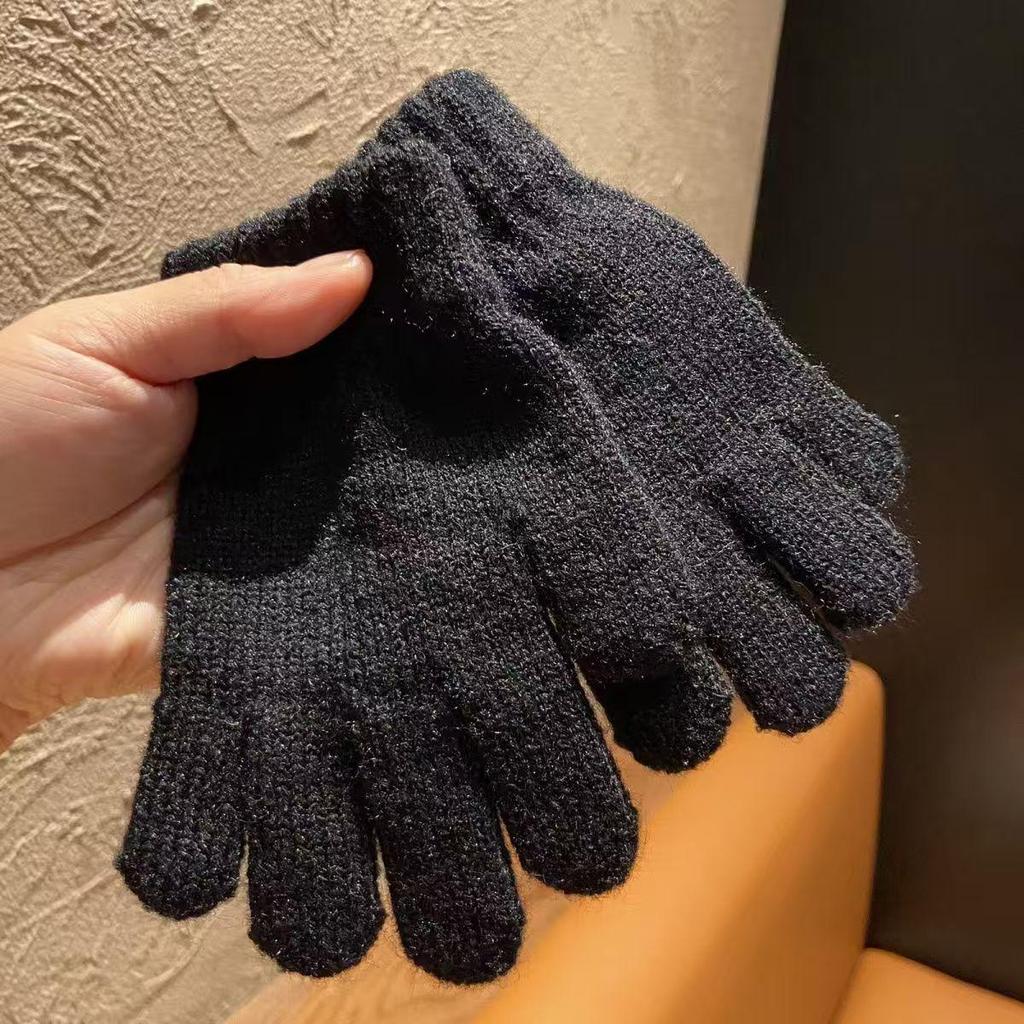 Warm Fleece-Lined Children's Gloves, Medium/Large, Ages 3-6, Thickened for Autumn/Winter, Cute Cold Protection for Students