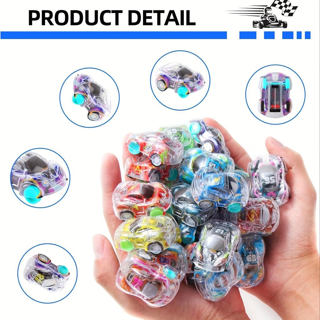 Mini Car Puzzle Children'S Toy Car Model, Inertia Racing Car, Random Style And Color
