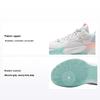 Li Ning Kids Wind Shadow 2.0 Fabric Fashionable Simple Comfortable Low Top Basketball Shoes Men Basketball Shoes White Blue YKBU072-8