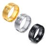 Men's Titanium Steel Single Zircon Ring Stainless Steel Stylish Index Finger Jewelry