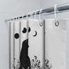 Floral Cat Shower Curtain Gothic Forest Animal Pattern Bathroom Decor Vintage Nature Home Decor Wall Hanging Tapestry Art