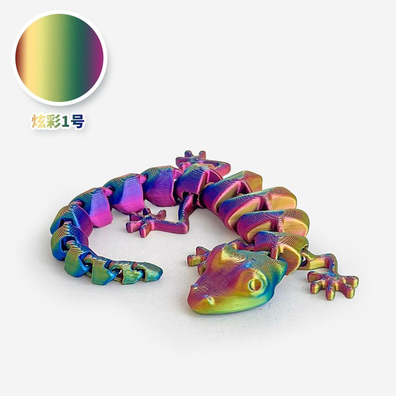 10/19Cm 3D Printed Articulated Lizard Figurine Fully Poseable Home Decora Collectible Desk Ornaments Creative Birthday Gifts Toy