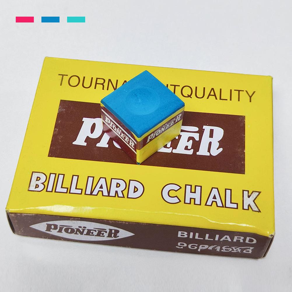 1 Box /12 Stück Billard Queue Kreide Stangenkopf Rutschfestes Pulver Billard Zubehör