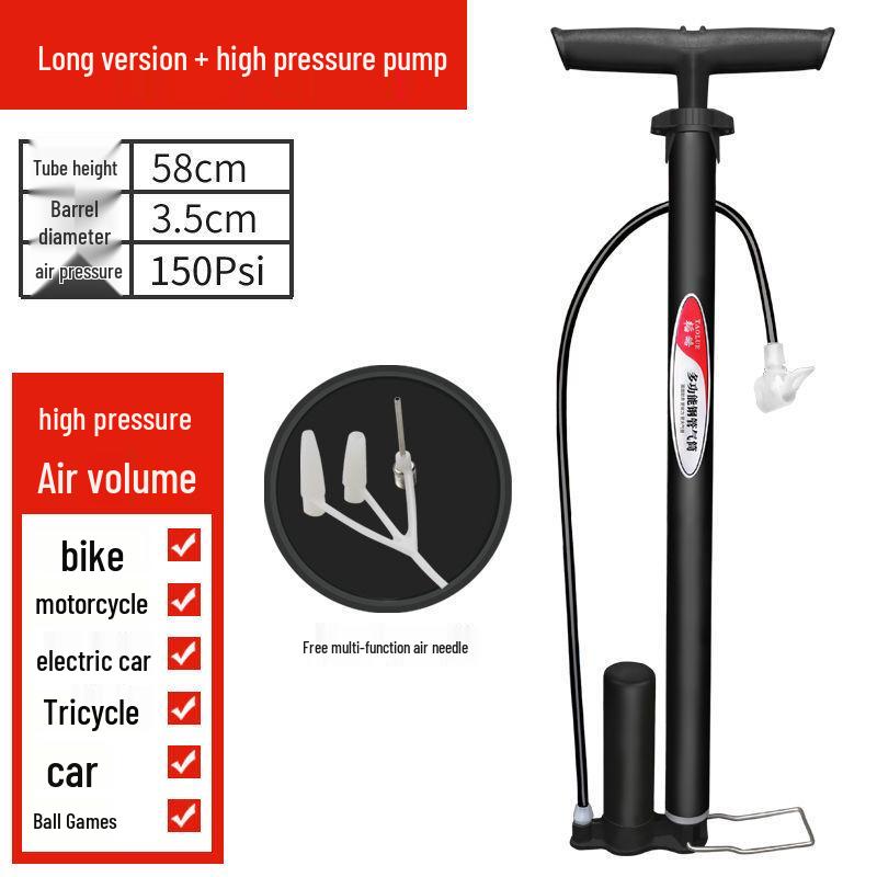 High-Pressure Portable Electric Pump for Bicycles, Cars, Motorcycles, Basketballs, Toys, and More