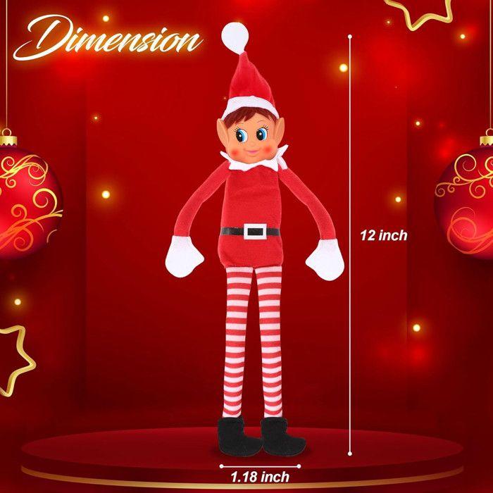Elfe de Noël - Mercier - 30 cm - Corps mou - Tête en vinyle - Mixte