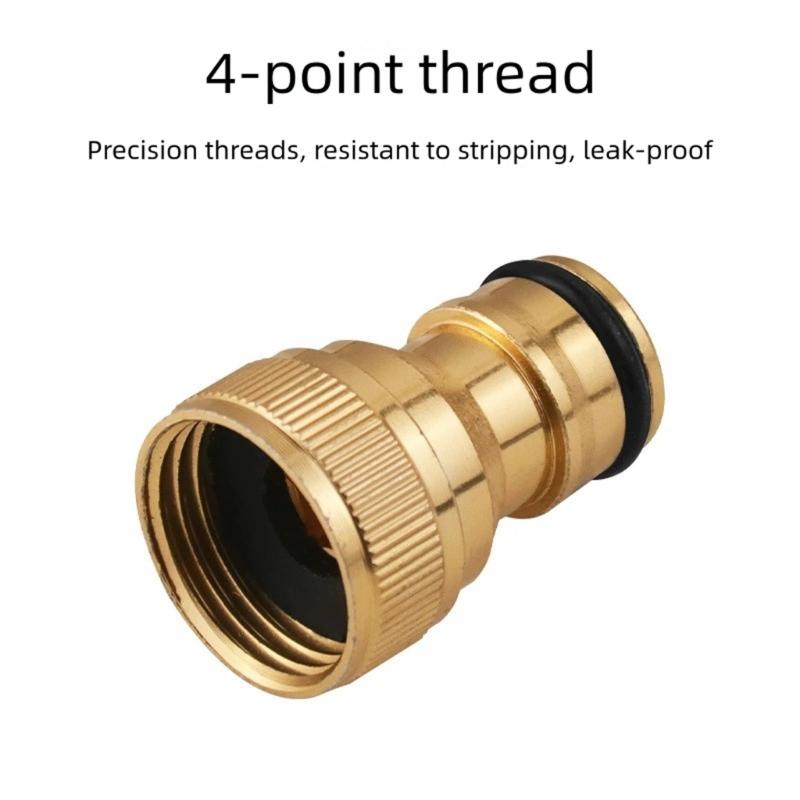 Aluminiumlegeringar Vattenkran Koppling 1/2 tum Gängad Koppling Läckagesäker Vattenrörsdelar För Trädgårdsslang Hållbar
