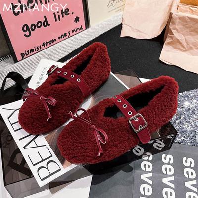 Fashion Women Fur Loafers Shoes Flats Warm Shallow Cotton Shoes Woman 2025 Trend Fashion Casual Shoes Winter Cozy New Mujer Zapatilllas