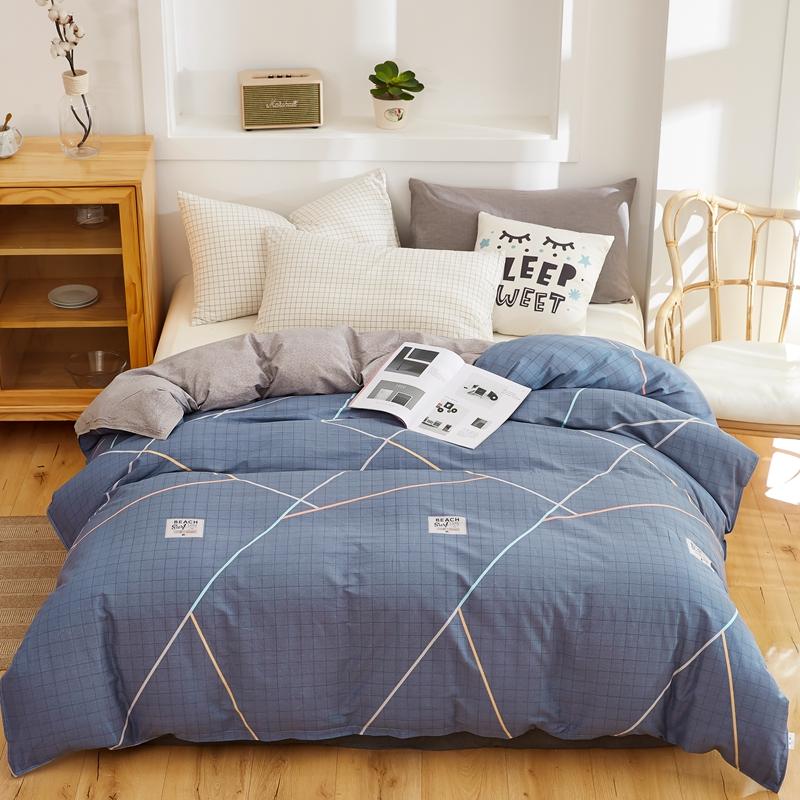 

Пододеяльник с цветным геометрическим узором, 100% хлопок, мягкий, дышащий, покрывало размера «queen size», постельное белье, покрывало с застежкой-молнией 150x200cm Single 1Pc