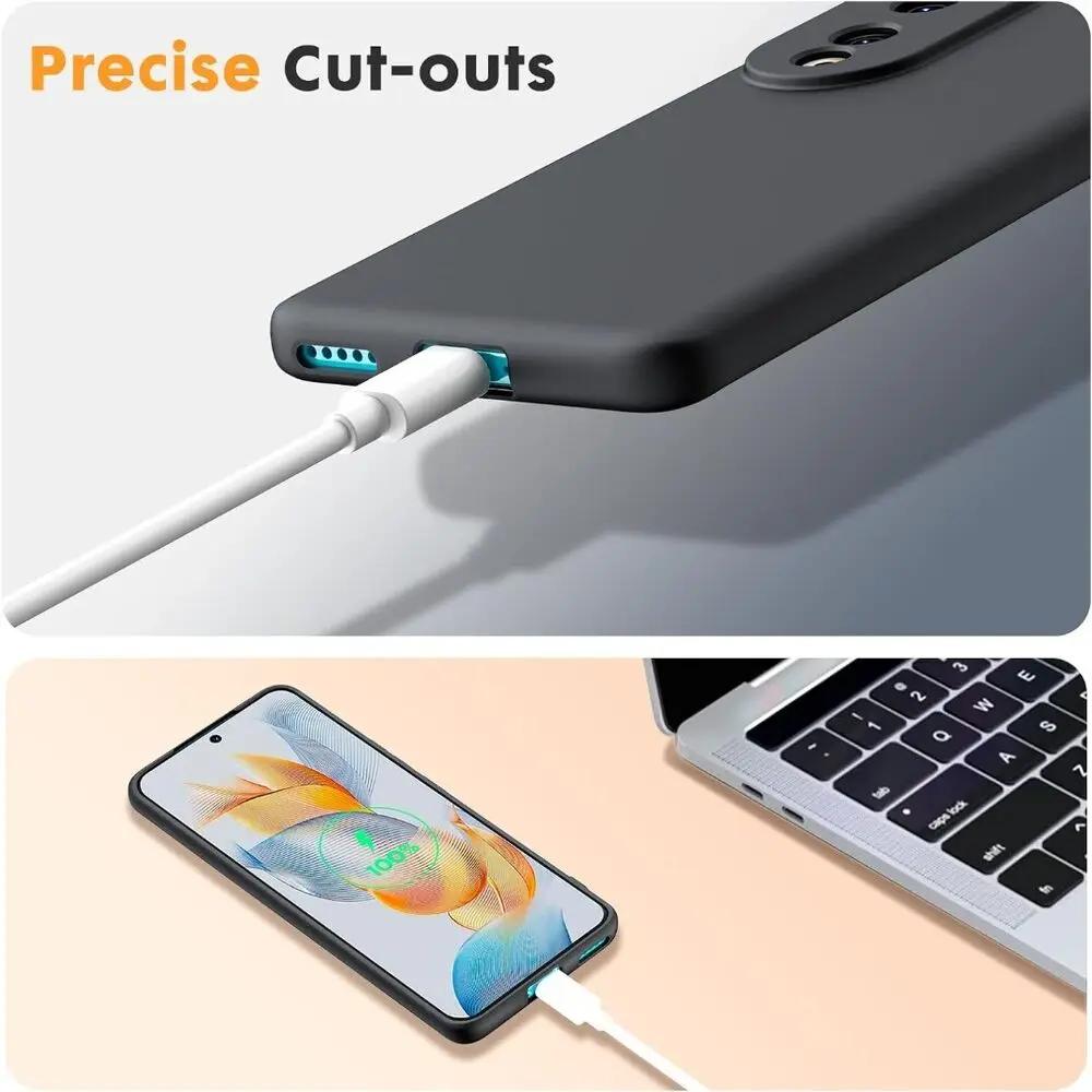 New Plain Flexible Liquid Silicone Case For Honor 200 smart X7C Protective Cover Bumper Coque Capa Shell Fundas
