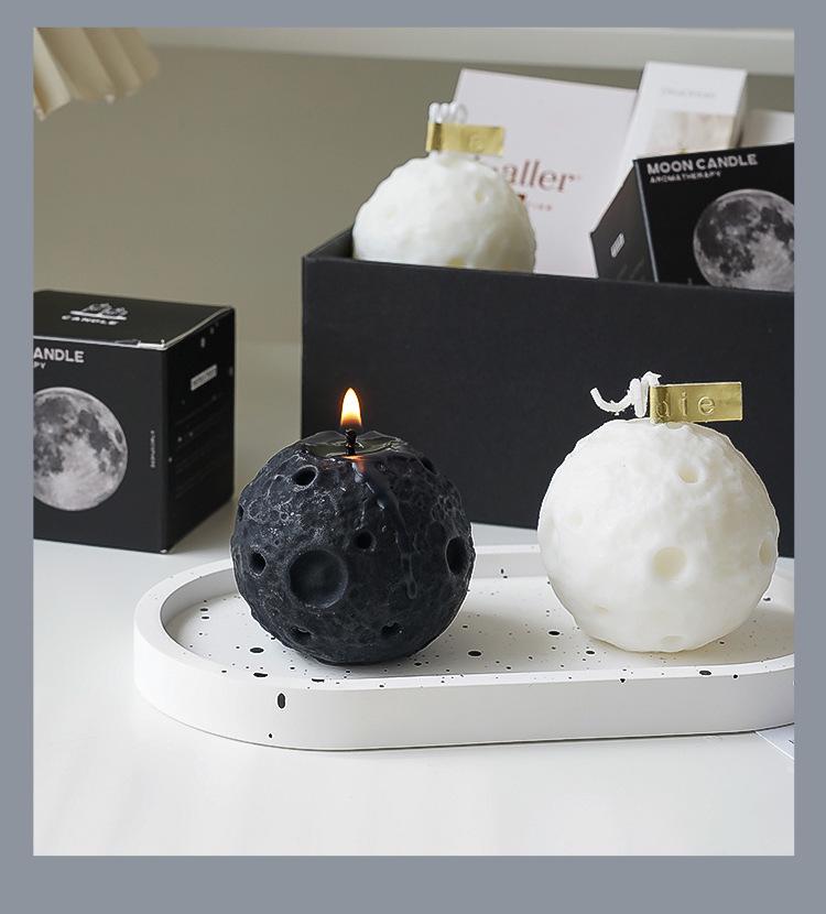 Moon Aromatherapy Black Scented Candle – Creative Mid-Autumn Festival Gift