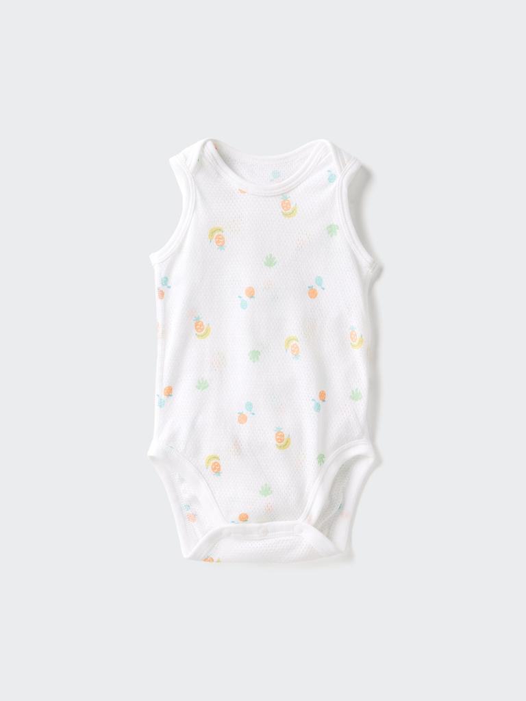 Uniqlo Japan Cotton Mesh Bodysuit Sleeveless